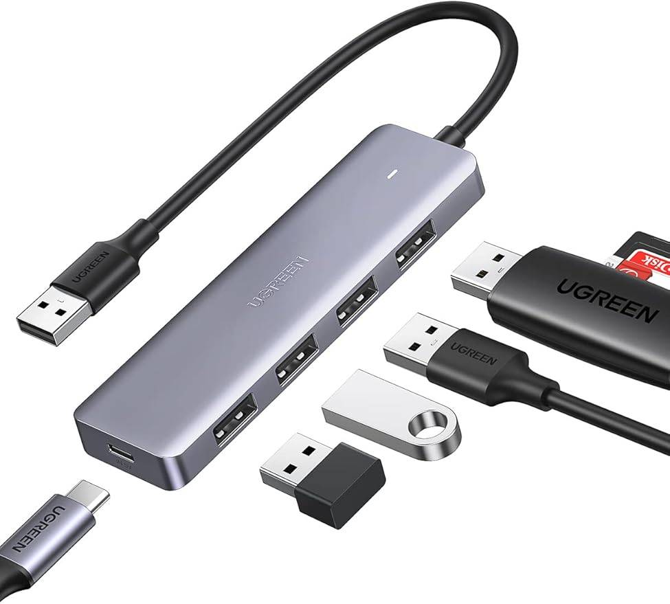 UGREEN 4-Port USB 3.0 HUB With USB-C Power Supply 50985