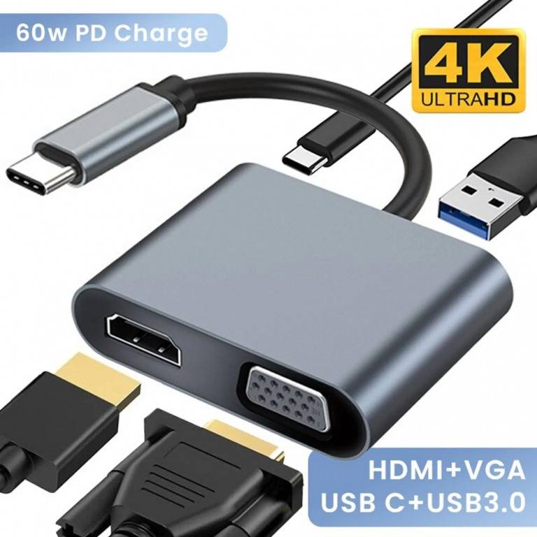 Support 4K 4in1 Adapter