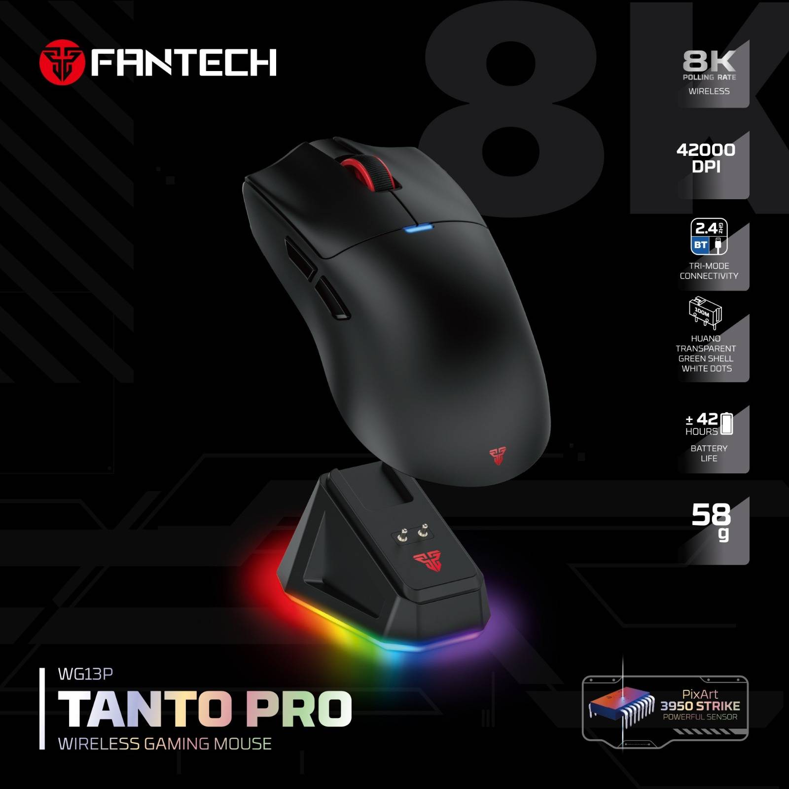 FANTECH WG13P TANTO PRO Tri Wireless Gaming Mouse