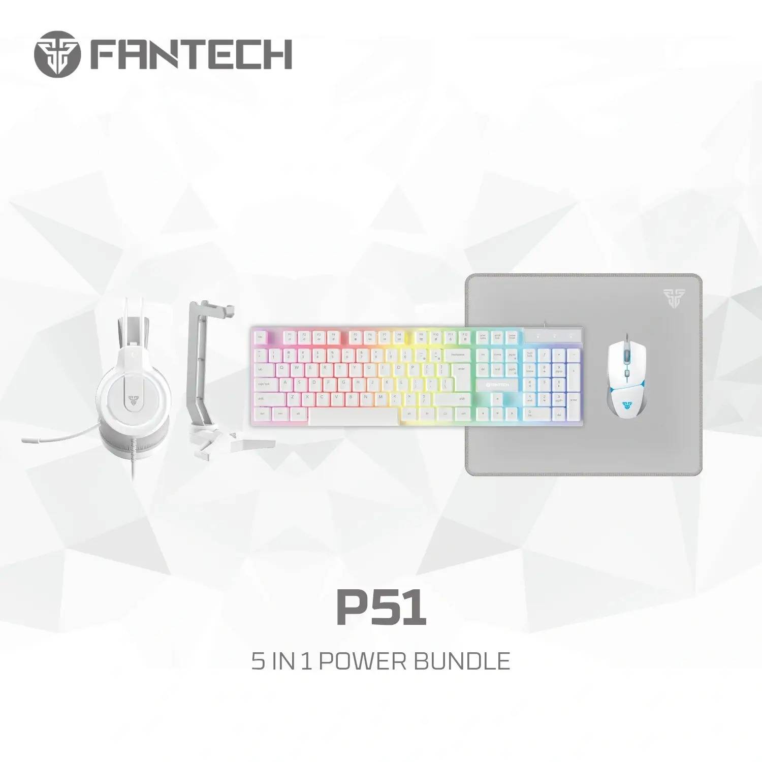 Fantech P51 5-in-1 Keyboard Combo WHITE