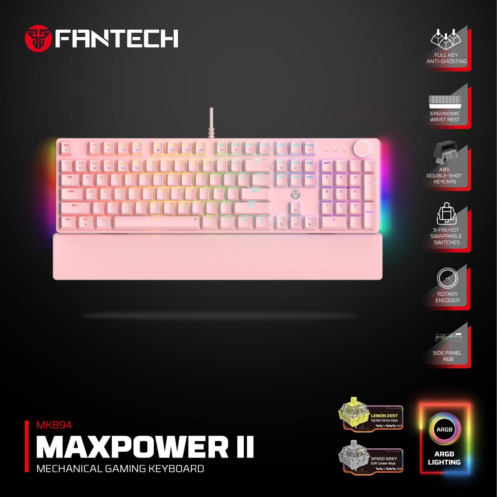 Fantech MK894 Maxpower II Mechanical Gaming Keyboard ZEST