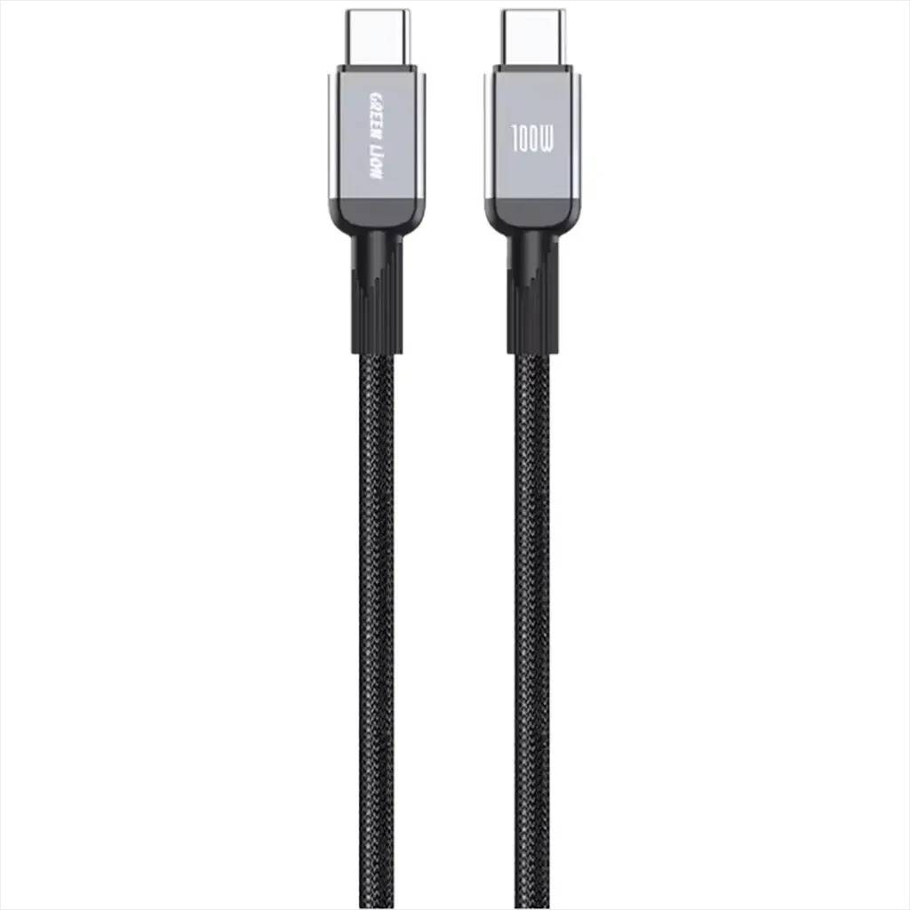 Green Lion USB-C TO USB-C Durable 1m Braided Cable PD 100W