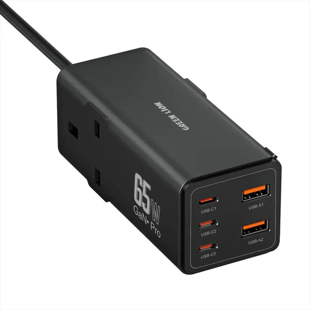 Green Lion 7 In 1 GaN 65W Power Strip / GL-GAN6