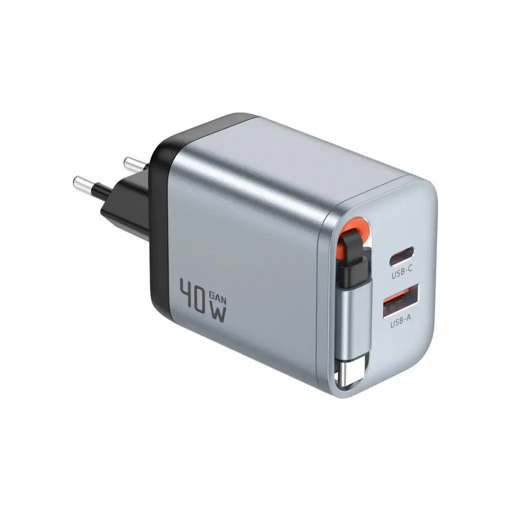 Green Lion GaNPremium EU Plug Wall Charger PD 40W /GL-WC16