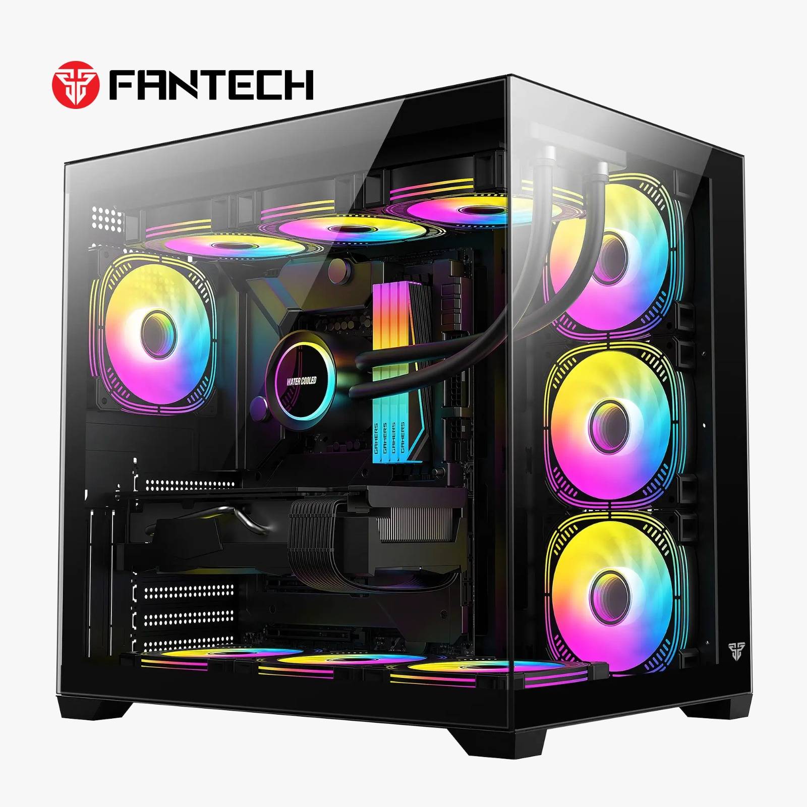 Fantech CG85 LUMINA MID Tower Gaming Case Black (Dual Chamber)