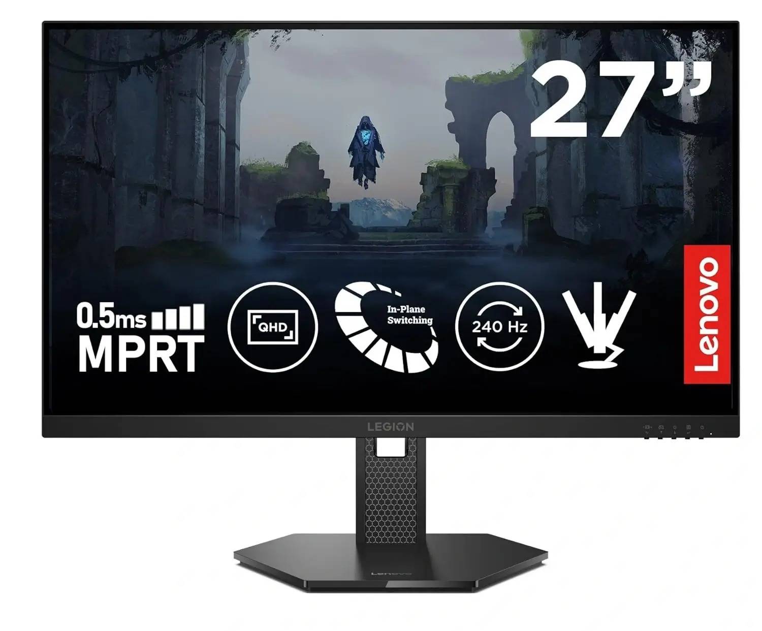 Lenovo Legion 27Q-10 Gaming Monitor - 27-inch QHD 2K IPS WLED 0.5ms 240Hz