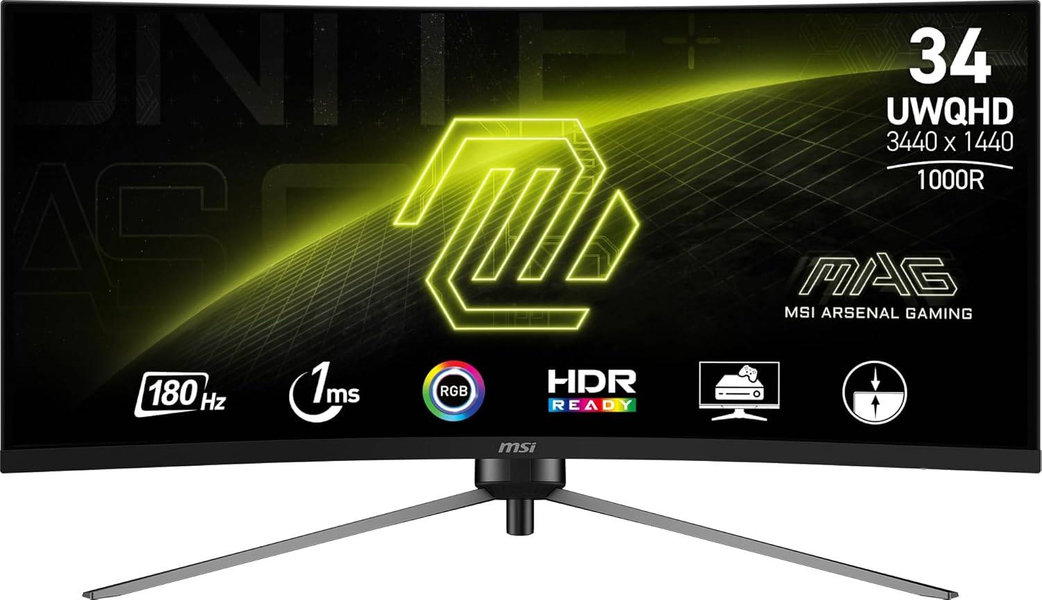 msi MAG 345CQR 34-inch Gaming Monitor - 180Hz 2K WQHD 1ms