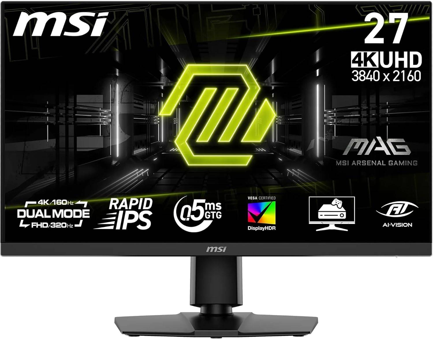 MSI MAG 272URDF E16 4K 160Hz & FHD 320Hz Dual Resolution 0.5ms IPS Gaming Monitor