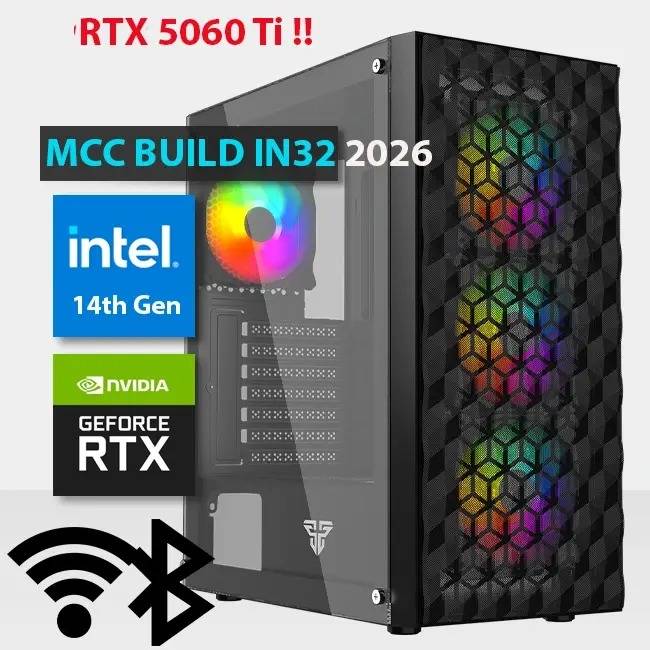 MCC IN32 MIDAS Gaming PC Build || Intel Core i5-14400F 14th Gen 10-Core - ASUS Prime GeForce RTX 5060 Ti 8GB GDDR7 OC Edition Graphics Card