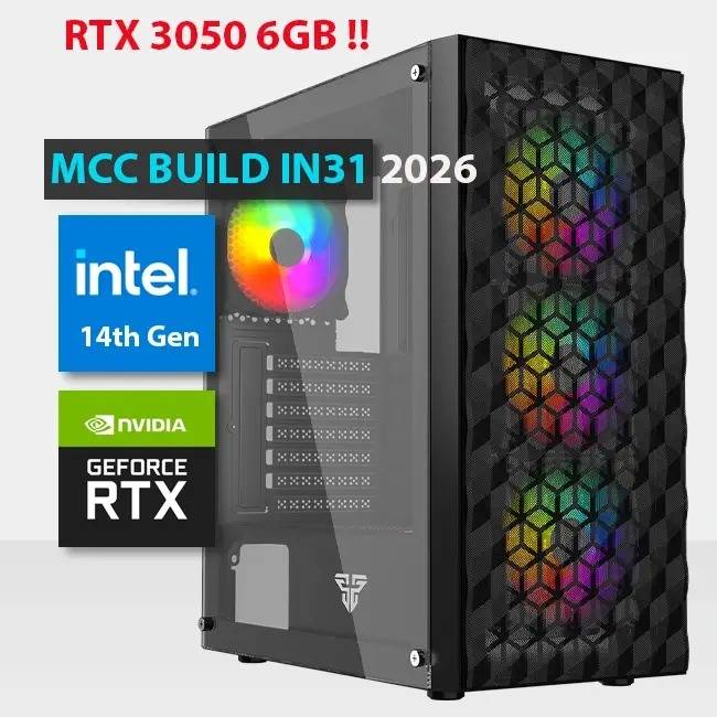 MCC IN31 MIDAS Gaming PC Build || Intel Core i5-14400F 14th Gen 10-Core - Msi GeForce RTX 3050 VENTUS 2X 6G OC Graphics Card