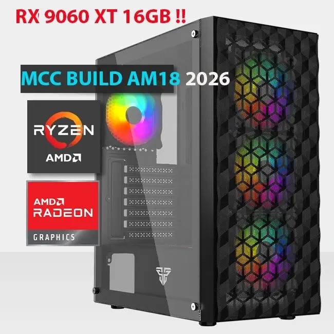 MCC AM18 MIDAS Gaming PC Build || AMD Ryzen 5 9600X 6-Core - GIGABYTE Radeon RX 9060 XT GAMING OC 16GB GDDR6 Graphics Card