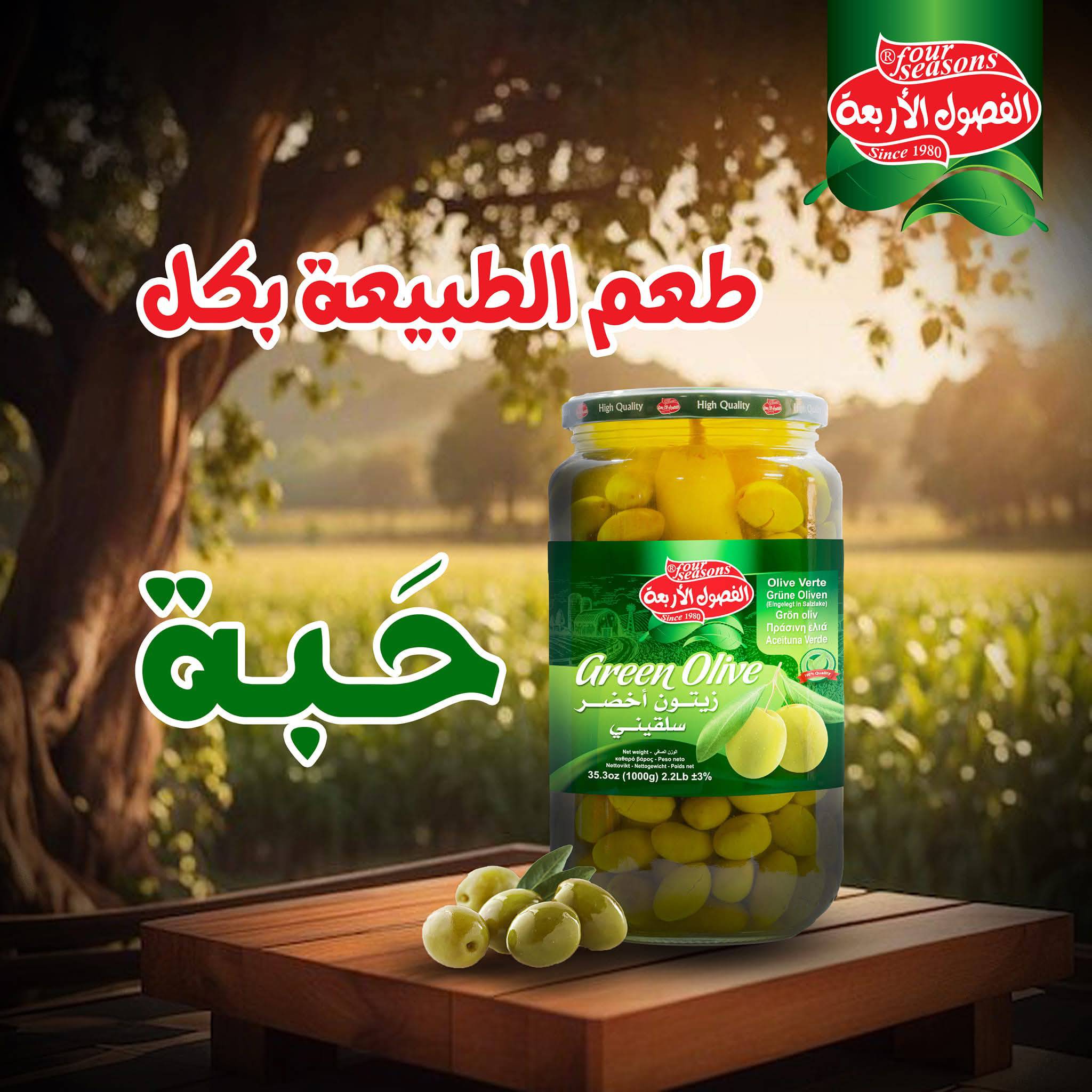 زيتون شرائح أخضر 