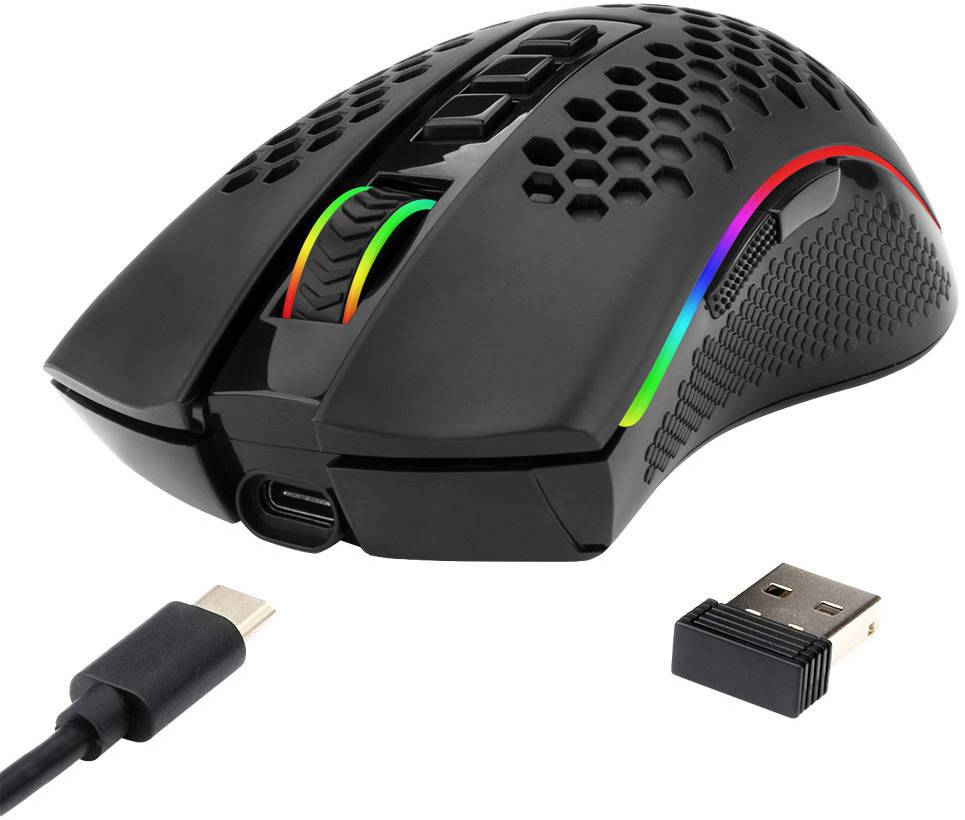 Redragon M808-KS Storm Lightweight RGB ماوس جيمنج Ultralight Honeycomb Shell سلكي/لاسلكي