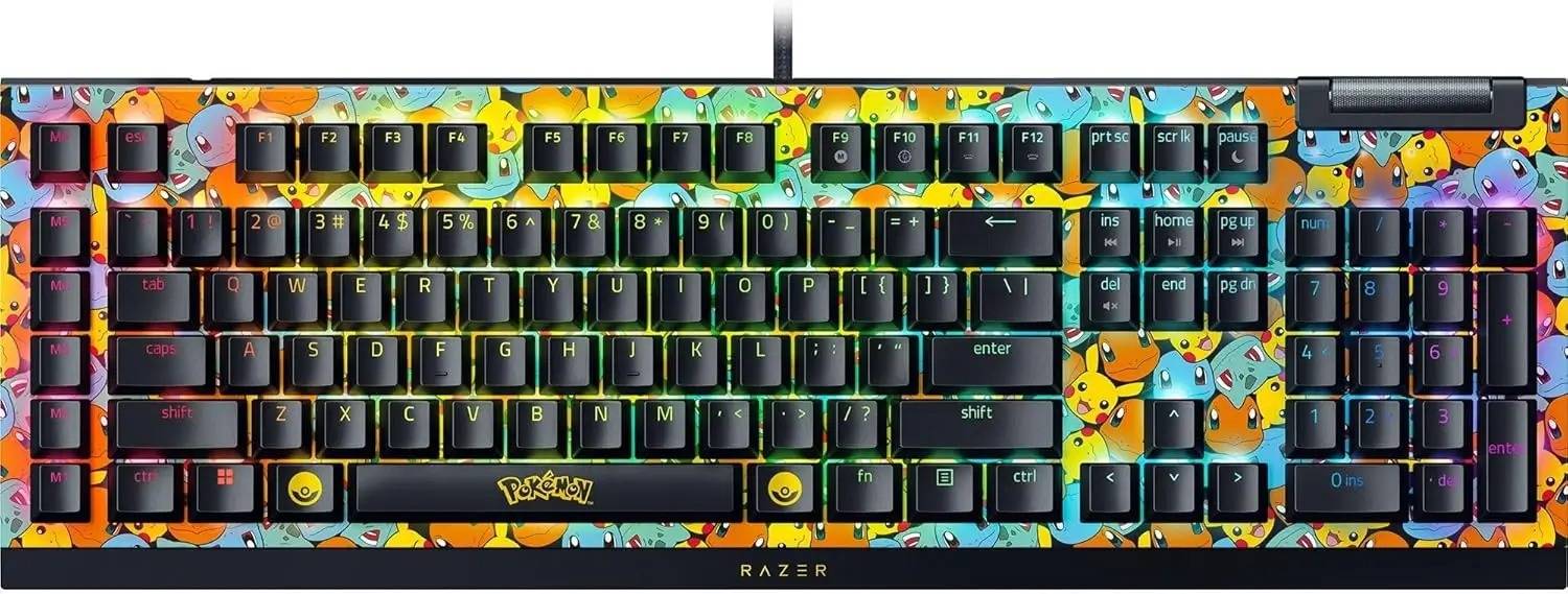 Razer BlackWidow V4 X Pokémon Edition Mechanical Gaming Keyboard (Doubleshot ABS Keys)
