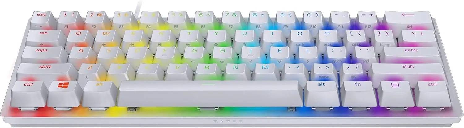 Razer Huntsman Mini Clicky Optical RGB Gaming Keyboard Mercury Purple Switch (Doubleshot PBT Keycaps)