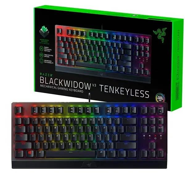 Razer BlackWidow V3 Tenkeyless Compact Mechanical Gaming Keyboard - Green Switch Dual shot ABS Key Caps