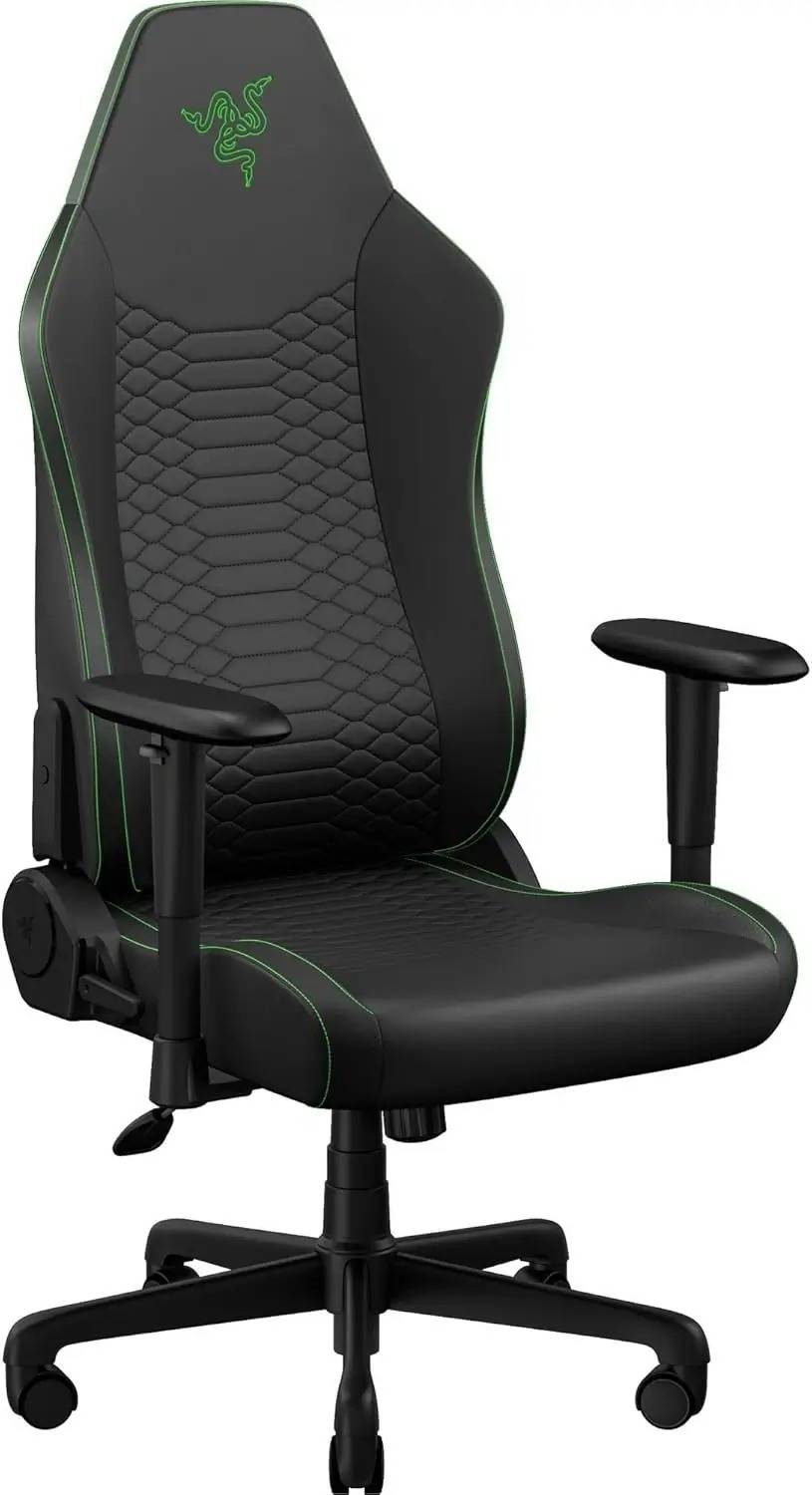 Razer Iskur V2 X NewGen Ergonomic Gaming Chair (Black/Green) Ultra-Wide Base - Foam Cushions - Adjustable 152 Degree Recline