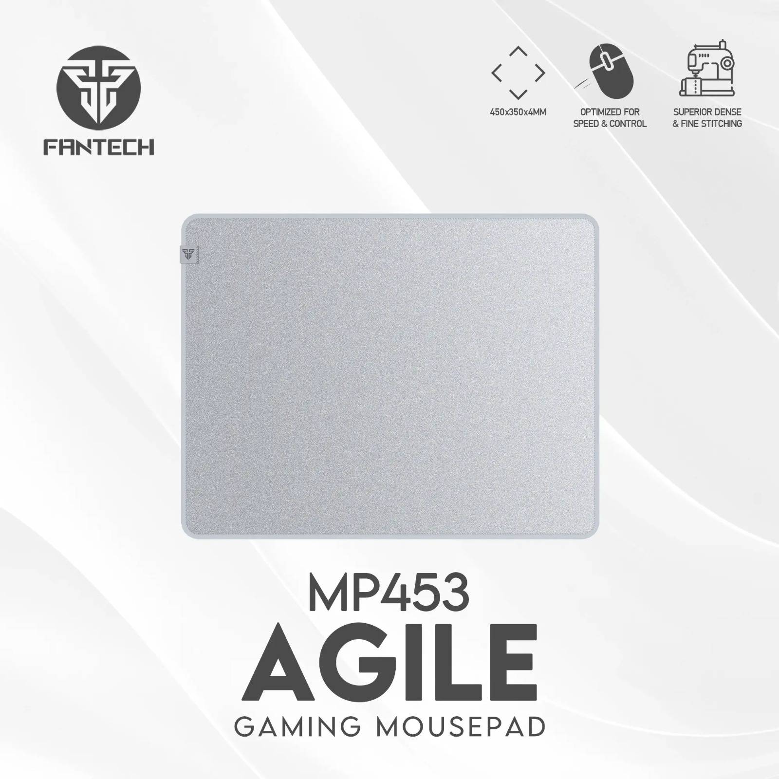 FANTECH AGILE MP453 (450 x 350 x 3mm) ANTI-SLIP BASE GAMING MOUSE PAD - GREY