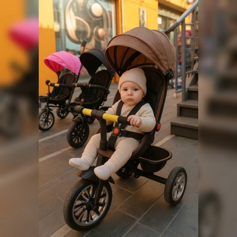 دراجة + كرسي مع حماية جانبية للأطفال