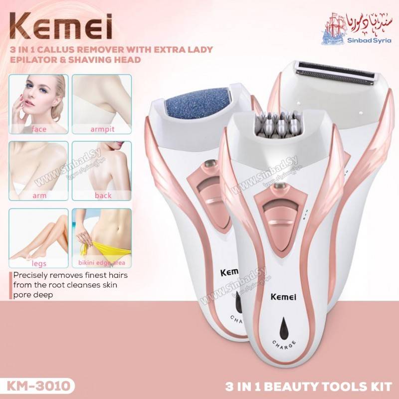 ماكينة ازالة الشعر نسائي 3*1 kemei  km-3010
