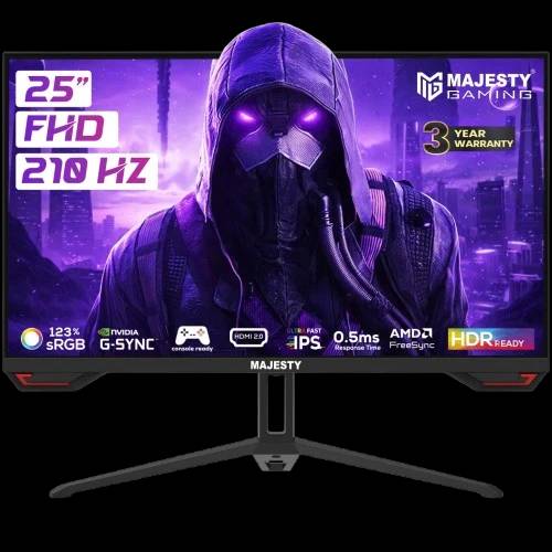 Majesty Gaming Monitor 24.5 Inch FHD 210Hz 0.5ms IPS HDR
