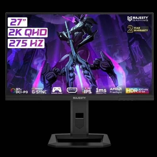 Majesty Gaming Monitor 27 Inch 2K QHD 275Hz 1ms FAST IPS HDR400
