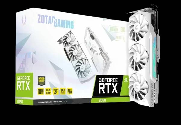 ZOTAC WHITE RTX™ 3080 10GB GDDR6X 320watt
