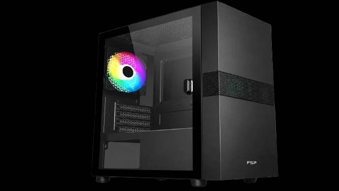 FSP S133 mATX Case Glass Side Panel w/ 120mm RGB Fan