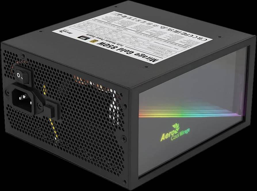 AeroCool Mirage Gold 850W High-performance 80 Plus Gold Power Supply RGB
