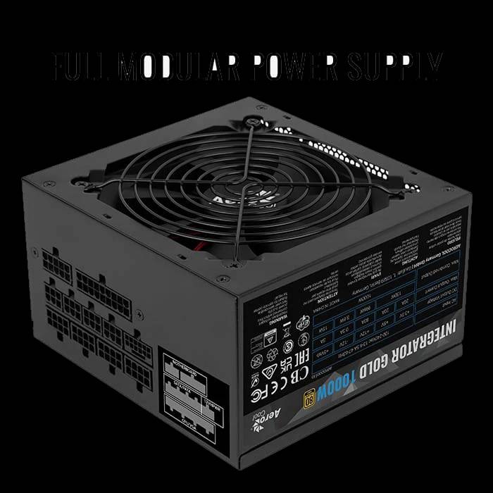 AeroCool Integrator Gold 1000W 80 PLUS GOLD FULLY MODULAR Power Supply
