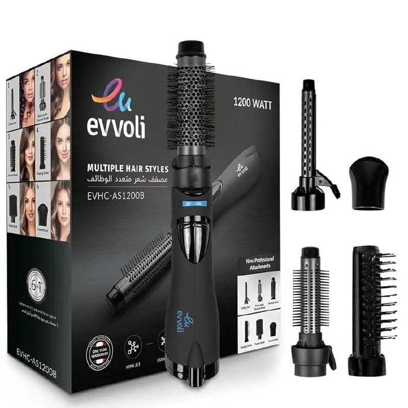 مصفف الشعر إيفولي 6 في 1 – موديل EVHC-AS1200B