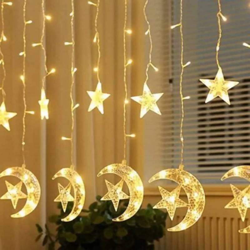 حبل نجمة وهلال رمضان كبير