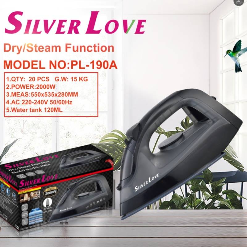 مكواة بخارية Silver Love PL‑190A – قوة 2000 واط