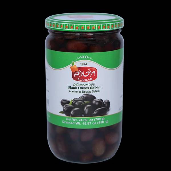 زيتون اسود سلقيني 450غ مطربان زجاج