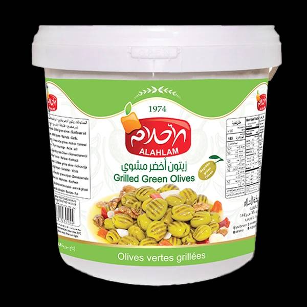 زيتون اخضر مشوي 10000غ سطل بلاستيك