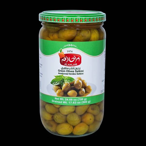 زيتون اخضر سلقيني 500غ مطربان زجاج
