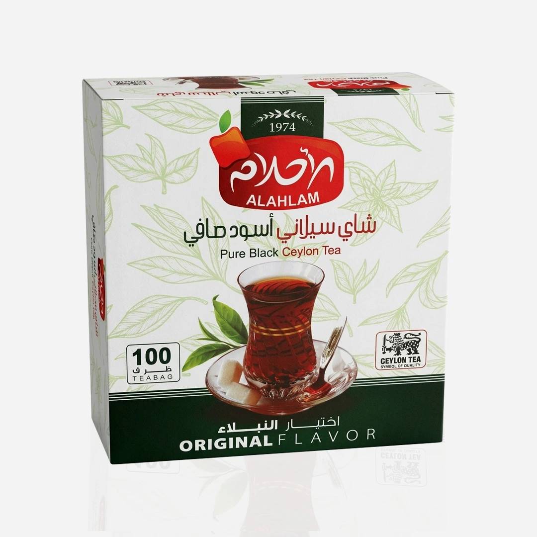 شاي سيلاني أسود صافي 100ظرف كرتون