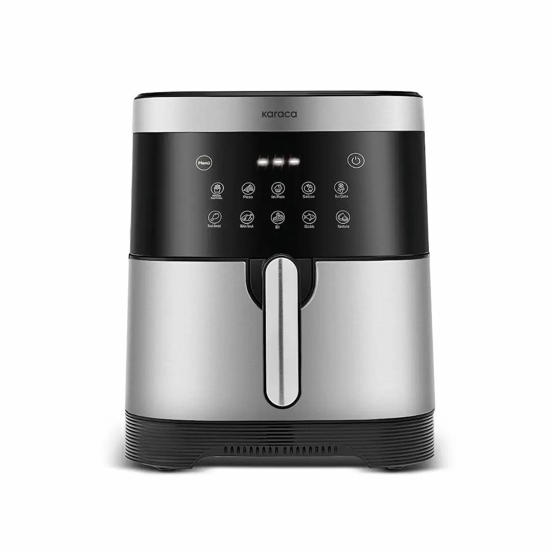 Karaca Gourmet Smart شاشة ملونة كبيرة الحجم Airfryer إينوكس 9 لتر