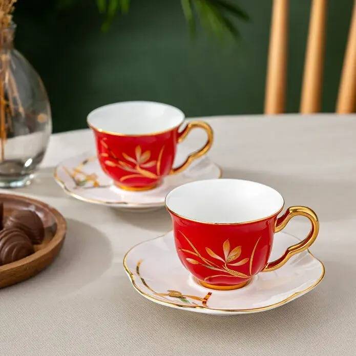 طقم فناجين قهوة  6 قطع 80 مل أزرق