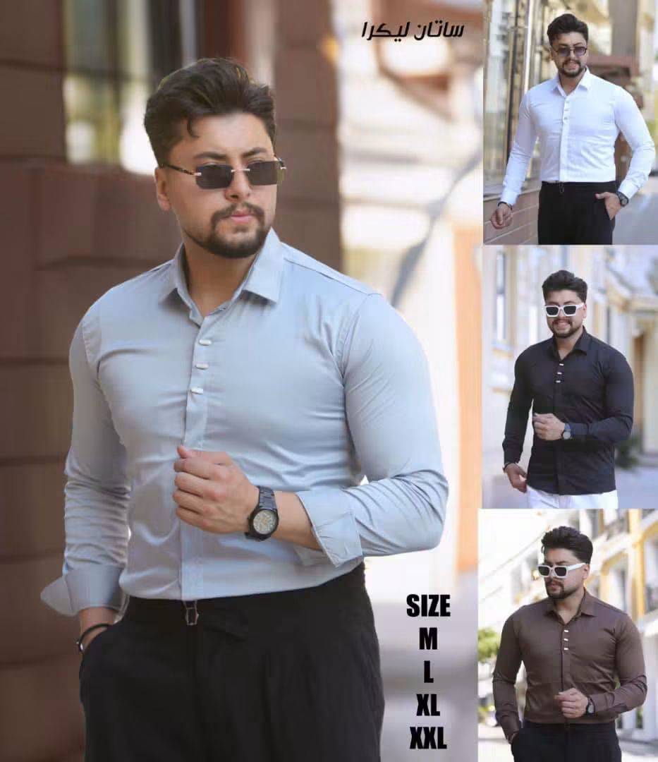قميص ساتان اجنبي 