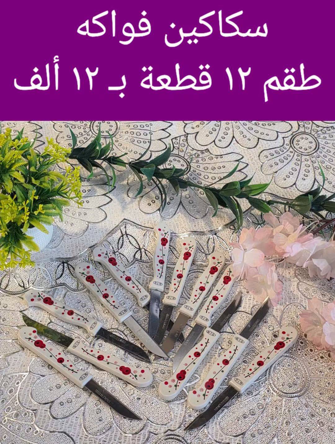 سكاكين فواكه 12 قطعة 