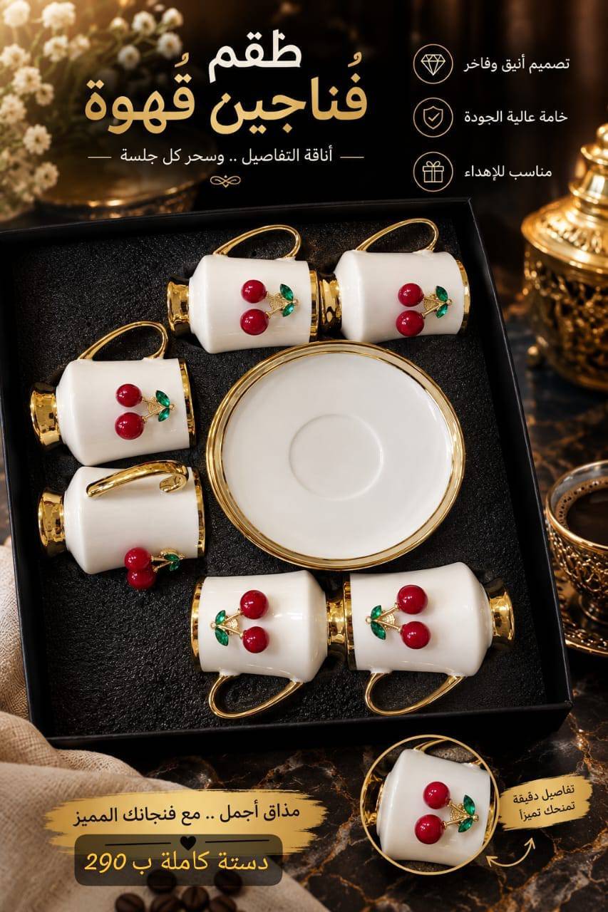 طقم فناجين 