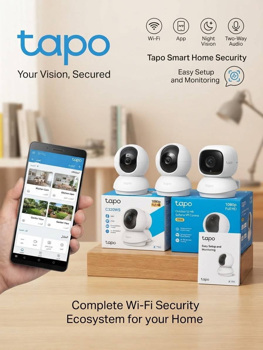 ​كاميرات مراقبة داخلية ذكية وايرلس Tapo Wi-Fi Smart Home Security Camera