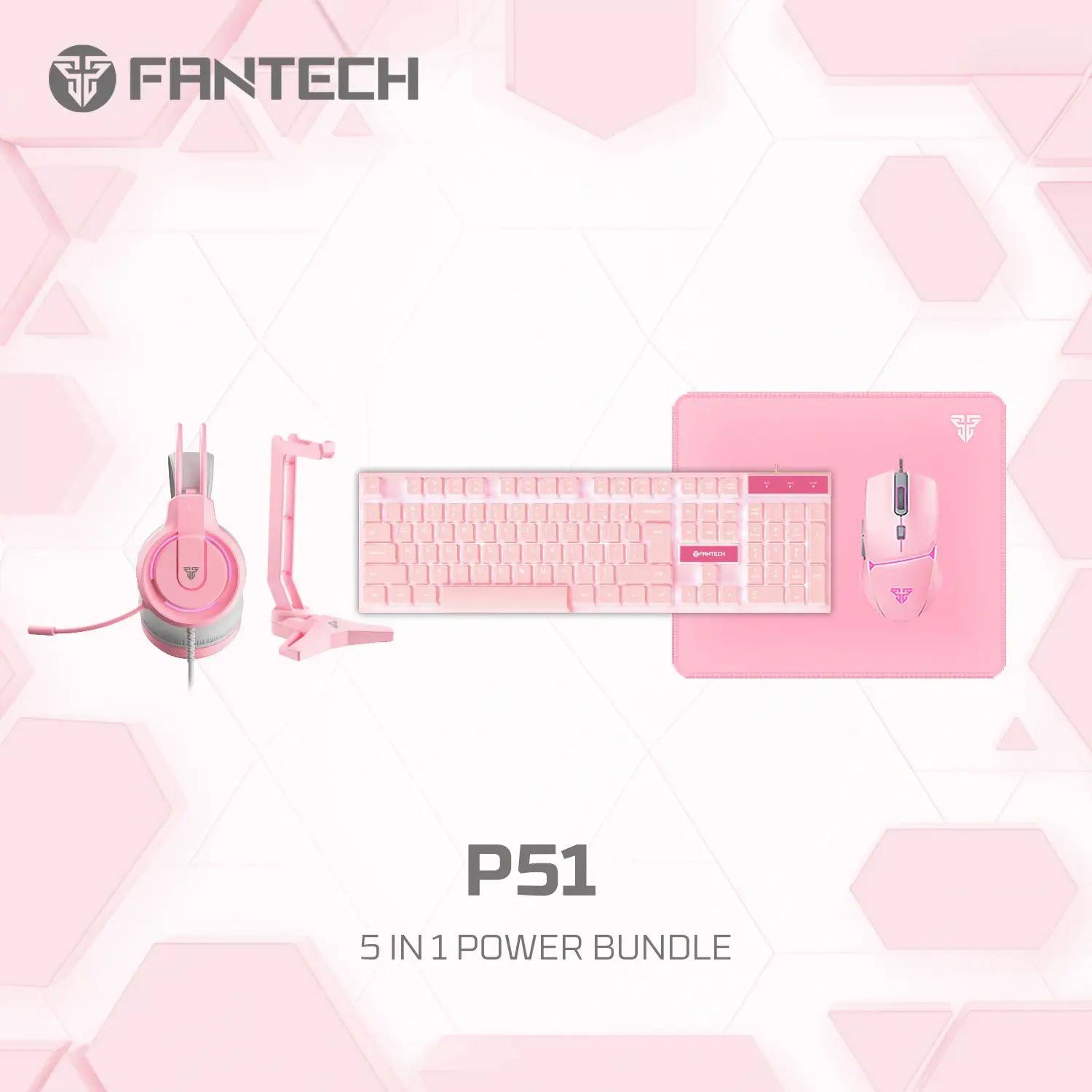 Fantech P51 5-in-1 Keyboard Combo PINK