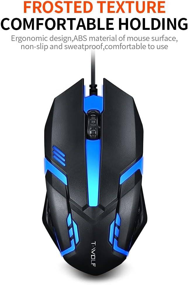 T-WOLF V1 Gaming Coloful Light Mouse