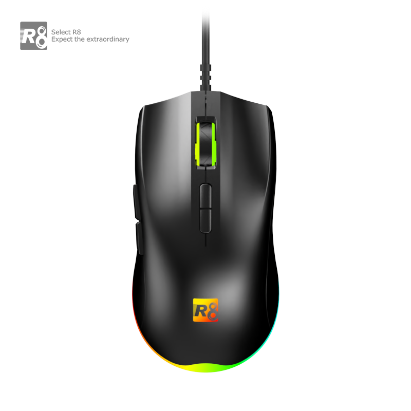 R8 G201 Wired 8D RGB Gaming Mouse