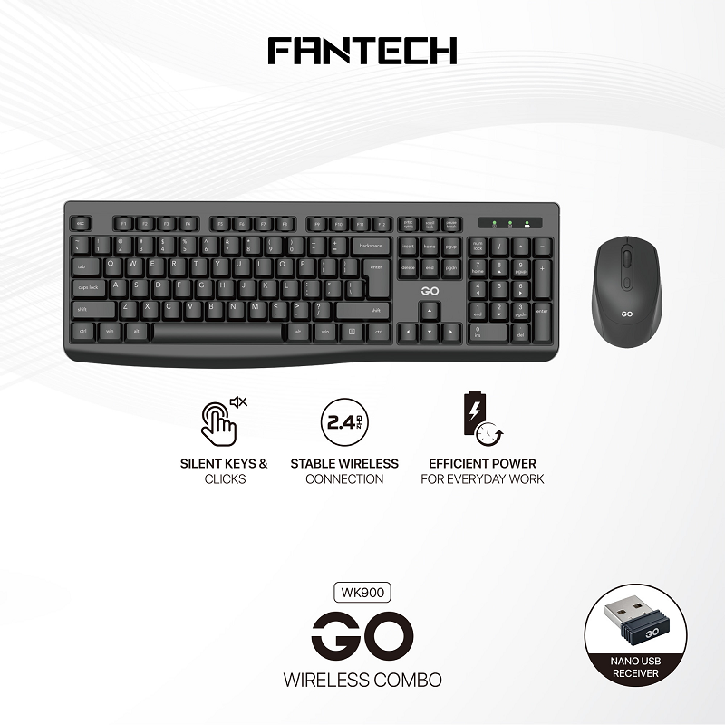 FANTECH WK900 GO WIRELESS KEYBOARD AND MOUSE COMBO