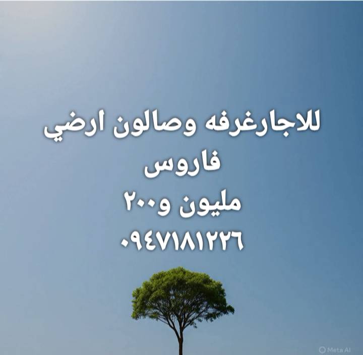 اجار غرفة وصالون